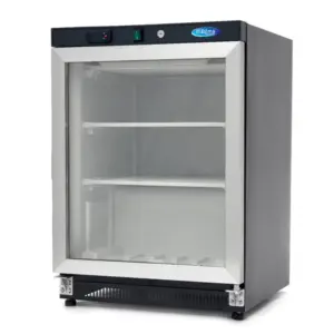 Frys - 200L - Svart - med Glasdörr