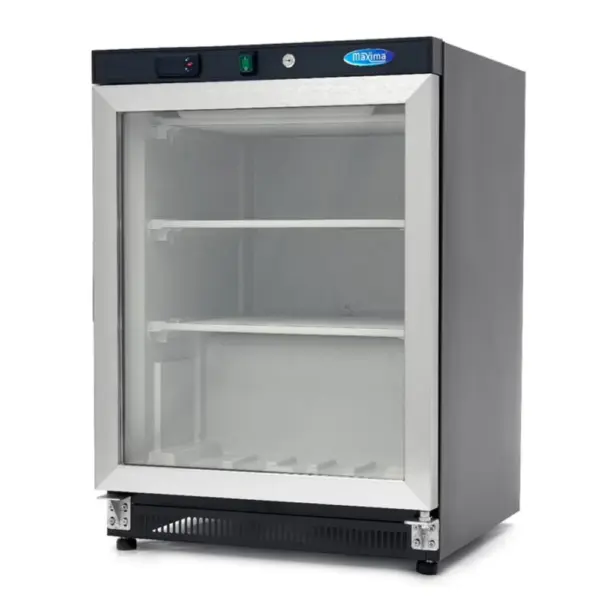 Frys - 200L - Svart - med Glasdörr