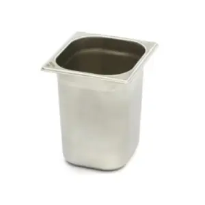 Gastronormbehållare 1/6 GN - 20 cm djup - 17,6 x 16,2 cm - rostfritt stål