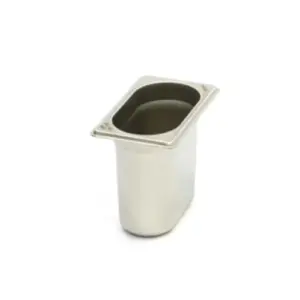Gastronormbehållare 1/9 GN - 15 cm djup - 17,6 x 10,8 cm - rostfritt stål