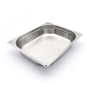 Gastronormbehållare 1/2 GN - perforerad - 6,5 cm djup - 32,5 x 26,5 cm - rostfritt stål