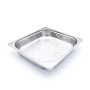 Gastronormbehållare 2/3 GN - perforerad - 6,5 cm djup - 32,5 x 35,4 cm - rostfritt stål