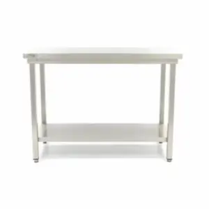 Bord i rostfritt stål 180 x 70 cm - justerbar höjd