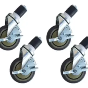 Arbetsbordshjul 4 st - 2 st med broms - 4 tum / 10,2 cm