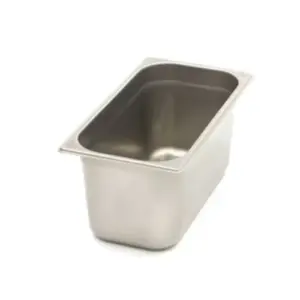 Gastronormbehållare 1/3 GN - 15 cm djup - 32,5 x 17,6 cm - rostfritt stål