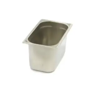 Gastronormbehållare 1/4 GN - 15 cm djup - 26,5 x 16,2 cm - rostfritt stål