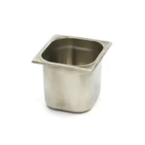 Gastronormbehållare 1/6 GN - 15 cm djup - 17,6 x 16,2 cm - rostfritt stål