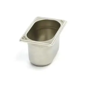 Gastronormbehållare 1/9 GN - 10 cm djup - 17,6 x 10,8 cm - rostfritt stål