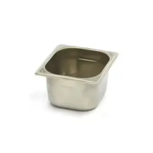Gastronormbehållare 1/6 GN - 10 cm djup - 17,6 x 16,2 cm - rostfritt stål