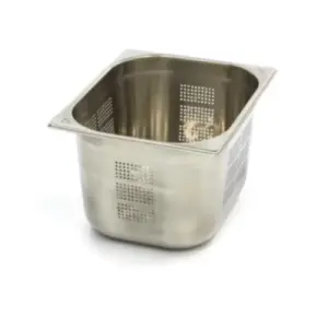 Gastronormbehållare 1/2 GN - perforerad - 20 cm djup - 32,5 x 26,5 cm - rostfritt stål
