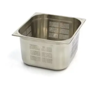 Gastronormbehållare 2/3 GN - perforerad - 20 cm djup - 32,5 x 35,4 cm - rostfritt stål
