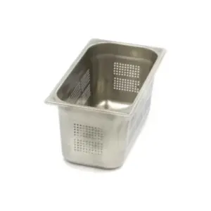 Gastronormbehållare 1/3 GN - perforerad - 15 cm djup - 32,5 x 17,6 cm - rostfritt stål