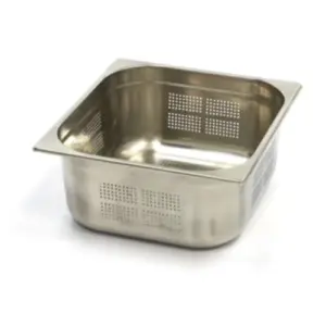 Gastronormbehållare 2/3 GN - perforerad - 15 cm djup - 32,5 x 35,4 cm - rostfritt stål