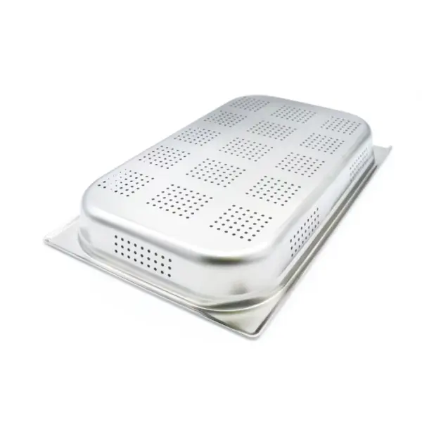 Gastronormbehållare 1/1 GN - perforerad - 6,5 cm djup - 53 x 32,5 cm - rostfritt stål - Bild 2