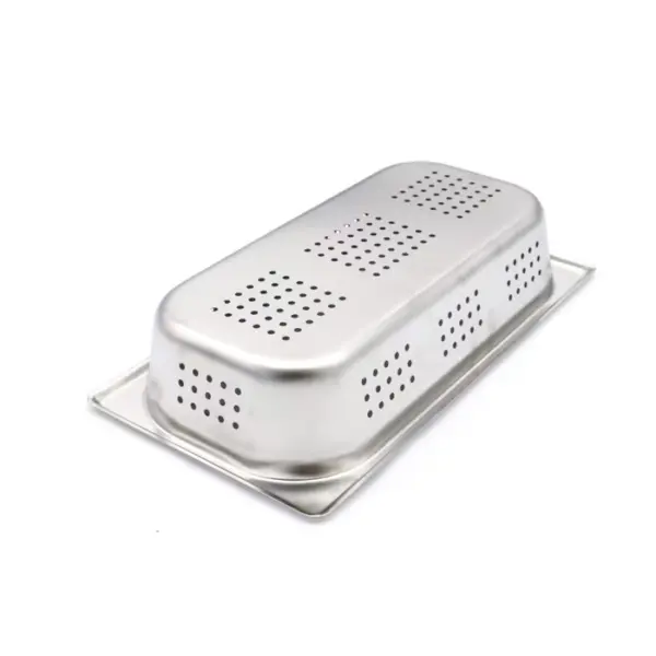 Gastronormbehållare 1/3 GN - perforerad - 6,5 cm djup - 32,5 x 17,6 cm - rostfritt stål - Bild 2