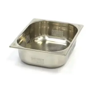 Gastronormbehållare 1/2 GN - perforerad - 10 cm djup - 32,5 x 26,5 cm - rostfritt stål