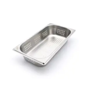 Gastronormbehållare 1/3 GN - perforerad - 6,5 cm djup - 32,5 x 17,6 cm - rostfritt stål