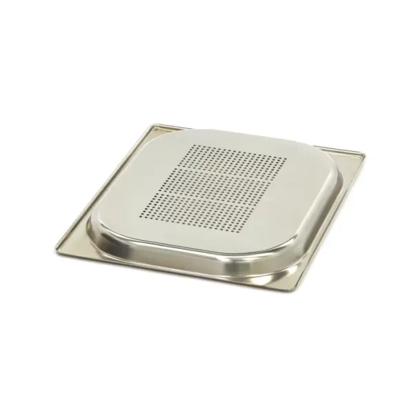 Gastronormbehållare 1/2 GN perforerad - 2 cm djup - 32,5 x 26,5 cm - rostfritt stål - Bild 2