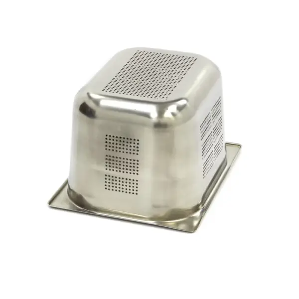 Gastronormbehållare 1/2 GN - perforerad - 20 cm djup - 32,5 x 26,5 cm - rostfritt stål - Bild 2