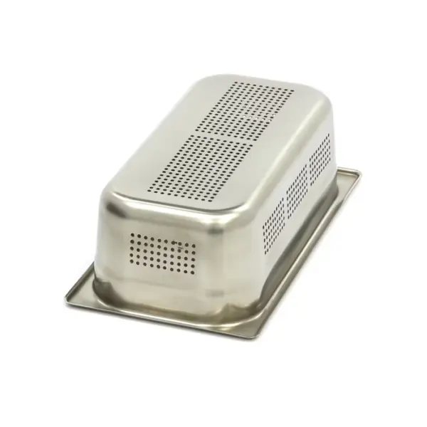 Gastronormbehållare 1/3 GN - perforerad - 10 cm djup - 32,5 x 17,6 cm - rostfritt stål - Bild 2