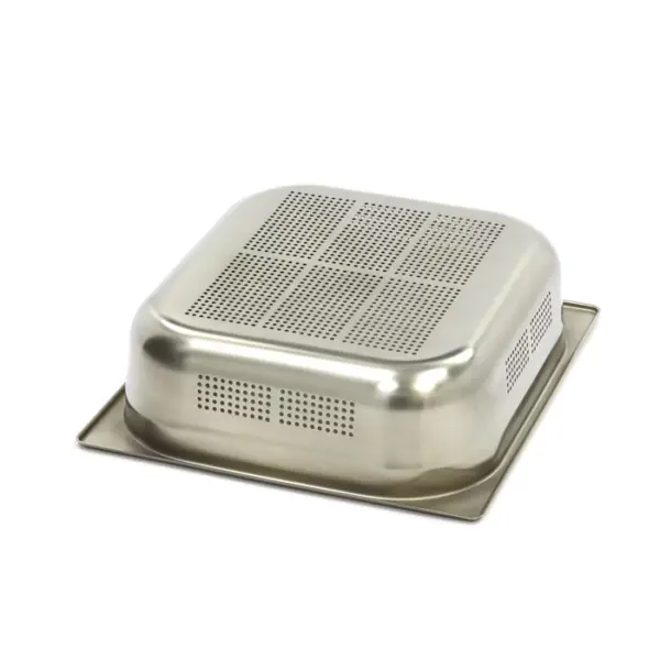 Gastronormbehållare 2/3 GN - perforerad - 10 cm djup - 32,5 x 35,4 cm - rostfritt stål - Bild 2