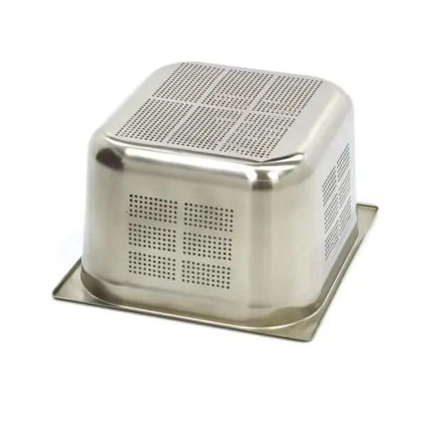Gastronormbehållare 2/3 GN - perforerad - 20 cm djup - 32,5 x 35,4 cm - rostfritt stål - Bild 2